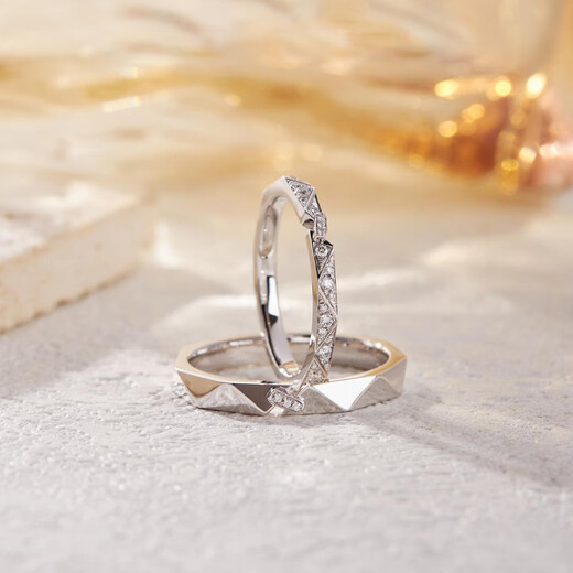 The Key to True Love Moonlight Dream Weaving-pt950 Platinum Ring Couple Ring Platinum Diamond Wedding Ring Niche Light Luxury Customized Engraving PT950 Platinum Women's Ring No. 9-12 Single