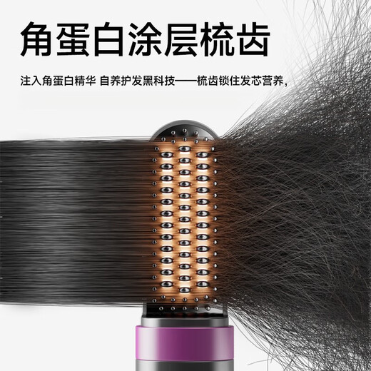DIKTT German hair straightening comb with negative ions that won't hurt your hair, wireless and portable, anti-static, Zhao Lusi's same style splint straight hair artifact, curly hair bangs, dual-purpose styling, inner buckle and fluffy two-in-one candy powder, 900 million negative ions, won't hurt your hair, exclusive version, 80 million negative ions for hair care, digital display