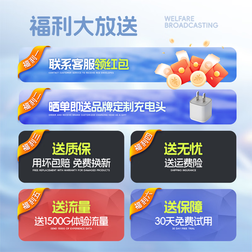 Natusion portable wifi card-free wireless wifi6 Internet treasure accompanying network wireless network card portable 4g ​​car mobile wifi national universal traffic 2025 model three netcom charging model + gray free 1500G traffic + national universal