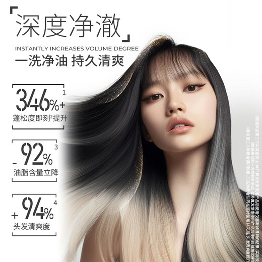 Sassoon Puff-Flasche Silikonfreies ölfluffy Shampoo Herren Aktivkohleöl-feriebend Shampoo 500ml