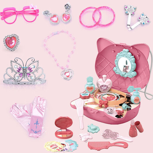 Children's toy bags, princess handbags, simulated accessories, house dressing set, girl dressing table toys, crossbody dressing bag luxury set