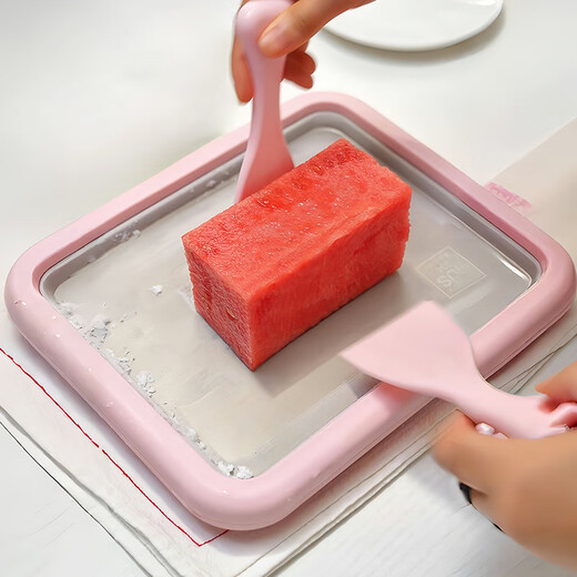 东来酸奶机/冰淇淋机水果炒冰机家用炒酸奶免插电小型沙冰机儿童雪糕冰激凌高颜值 抹茶绿【大型】