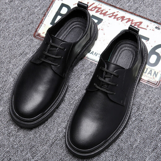 LeoSoxs2025 Herbst und Winter Leder Schuhe Männer lässige britische Martin Boots Männer echt i Leder koreanischer Stil Trendy Arbeitsschuhe Low Top Männerschuhe 100 Brown 9922 44