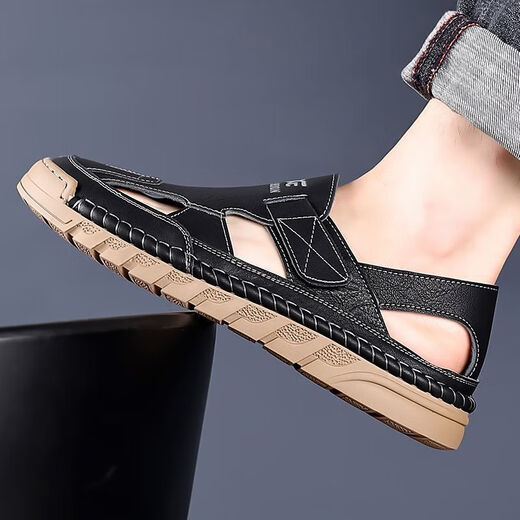 Heyu 2025 Summer versátiles de dopamina Sandalias Sandalias de dedo suave para hombres IMITA