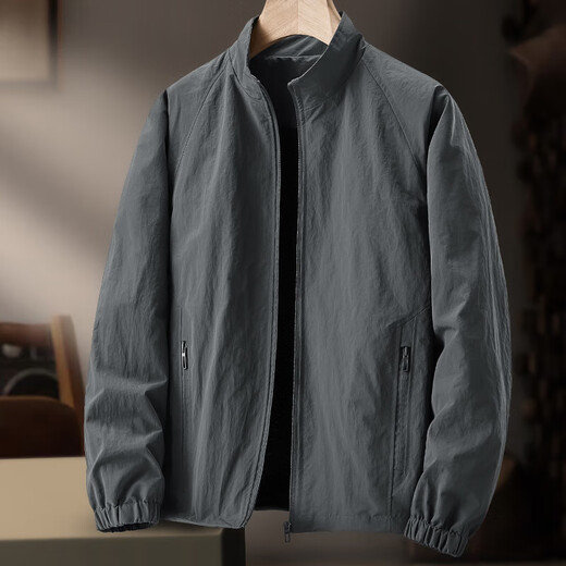 NASAOVER high-end brand jacket men's short spring and autumn thin windbreaker outdoor casual large size stretch loose sports jacket military green counter selection M 95-115Jin Jin equals 0.5 kg