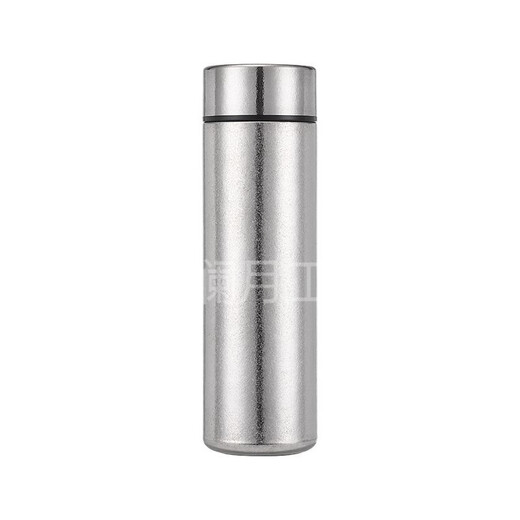 Eatkm Light Luxury Marke Pure Titanium Thermos Cup Herren -Doppelschicht Titan Tasse Tee Wasser Trennung gedünstetes Tassen Tasse Geschenk Wasser Titan Sternsanaler Gletscher Silber 450ml