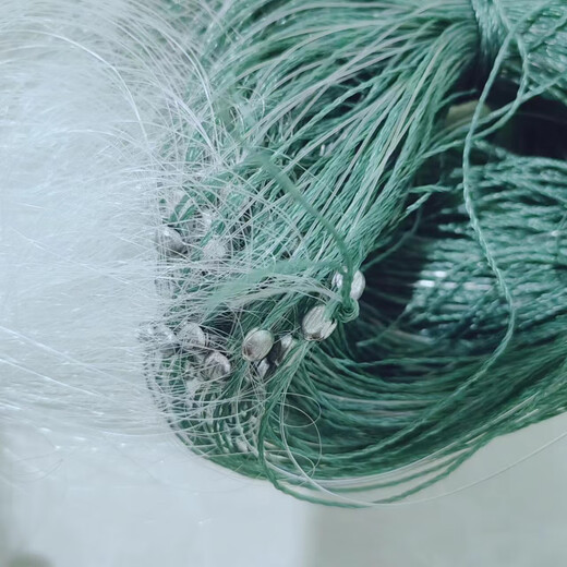 Soft silk three-layer floating net fish net sticky net 1.5 meters 2 meters 3 meters high new three-layer fishing net crucian carp sticky net hanging net 1.5 meters high 3 fingers white silk three-layer floating net 100 meters long