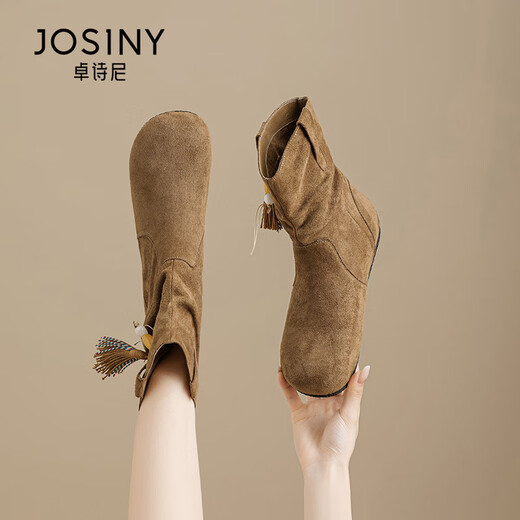 Zhuoshini-Bucken kurze Stiefel für Frauen 2025 Herbst- und Winter neu