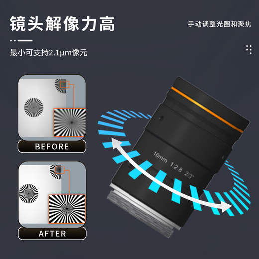 海康威视1000w工业相机c口镜头MF08/12/16/25/35/5028M-10MPE MVL-KF0618M-12MPE