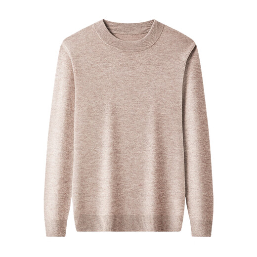 Pierre cardin high-end sweater long-sleeved T-shirt for men half turtleneck autumn and winter new knitted casual warm base shirt top for men black [round neck] 12182 M 170 [recommended 120-140Jin [Jin equals about 0.5 kg]]