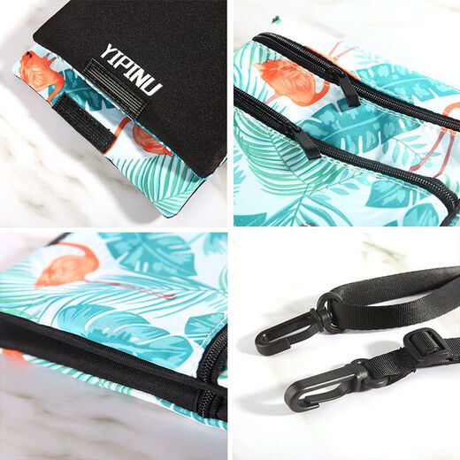 YIPIN*U Weiqiang Passport bag, neck halter, ID bag, change storage mobile phone bag, travel card bag, new printed style, sweet flamenco, all sizes
