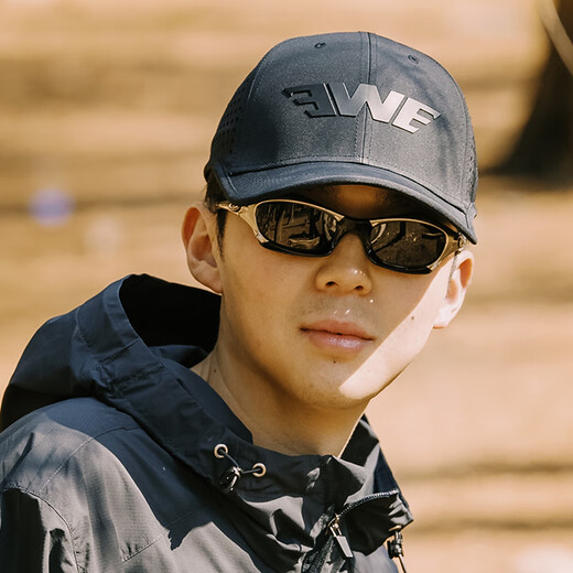 Meixia Fishing Hat Men's Sun Protection Windbreaker Second Generation Air Cap Outdoor UV Protection Men's Peaked Cap Black One Size