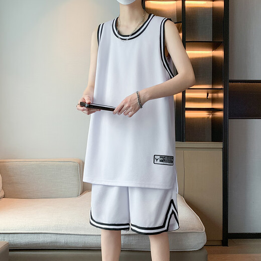 Traje de baloncesto Summer Men Summer de alta gama de alta gama de gama rápida Jersey Jersey Uniforme Sports Entrenador Estudiantador Equipo de competencia UNIFORTE 9902 Negro S [70Jin [Jin equivale a 0.5 kg] -80Jin [Jin equivale a 0.5 kg] Tamaño promedio