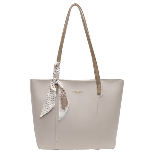 Temperamento Retro Big Bag for Women 2025 Nuevo diseño de nicho de moda Bag de hombro Gran capacidad Bag 6629 Beige White