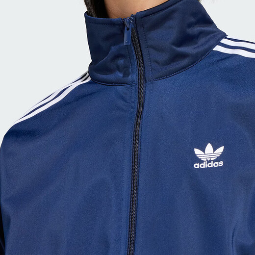 Adidas adidas xu minghao mismo estilo trébol hombres y mujeres sudadera de manga larga collar chaqueta rayada ir9893 azul m