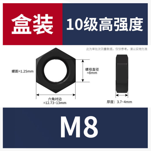 英杨村10级反牙六角薄螺母 GB6172 M8~M48 盒装 M8*1.25（1500个/盒） 无规格