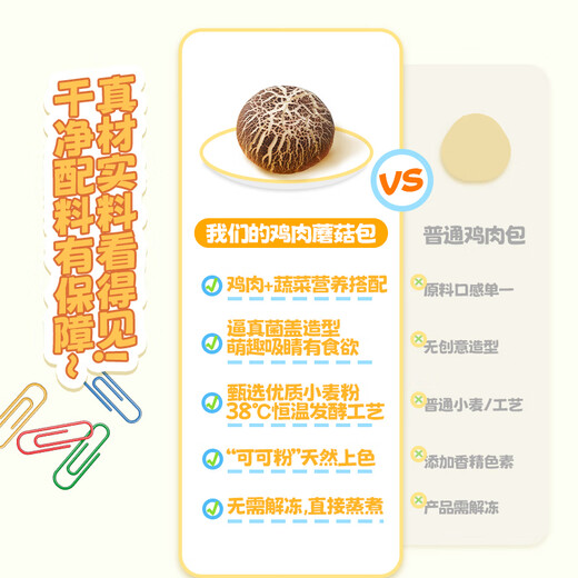 广州酒家利口福 鸡肉蘑菇包337.5g 9个 儿童早餐半成品 早茶点心包子速食美食