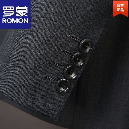 ROMON 140 count 100% wool men's suit suit wedding dress formal B/C/D multi-version high-end autumn and winter suit gray 2XL 185/104B
