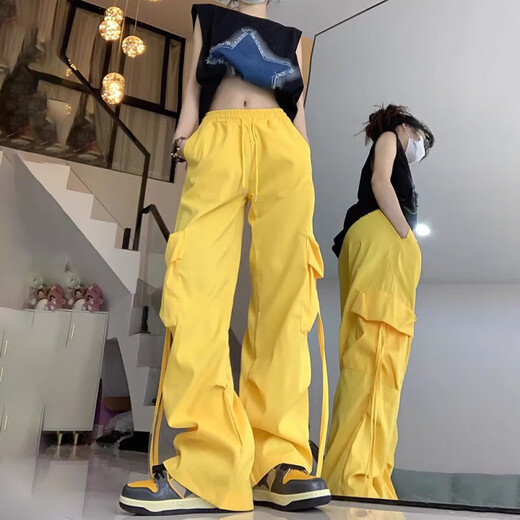 
Multi-pocket casual ice silk work pants for men and women neutral summer outdoor trousers trendy couple casual pants KXW 687 blue [ice silk work pants] 3XL [145-160Jin [Jin equals 0.5 kg]]