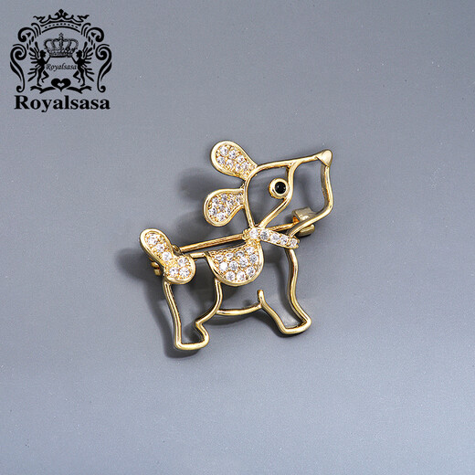 Royal Sasa Royal Sasa Hollow Puppy Brooch Cute Cartoon Pin Shirt Shirt Collar Pin T-shirt Pull Bouton Prévenir les fuites