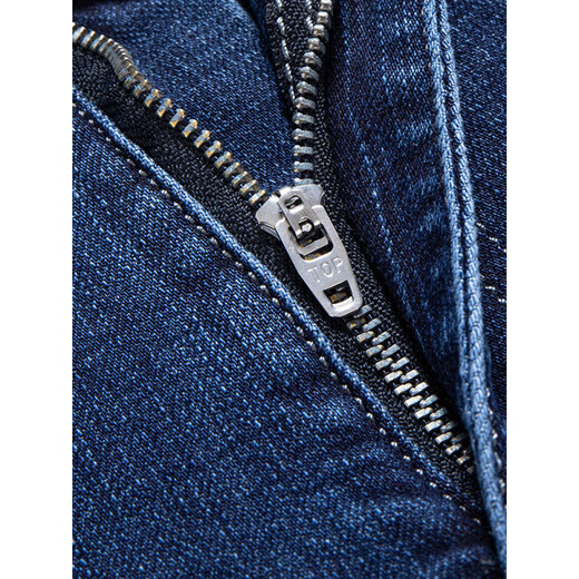 Sept Wolf (SW1960) Spring and Summer Cotton Cotton Jeans Business d'âge moyen pour hommes droits de grande taille décontractée papa lâche Pantalon long 3891 LAN DEEP SumM fine 30 [2 pieds 3]