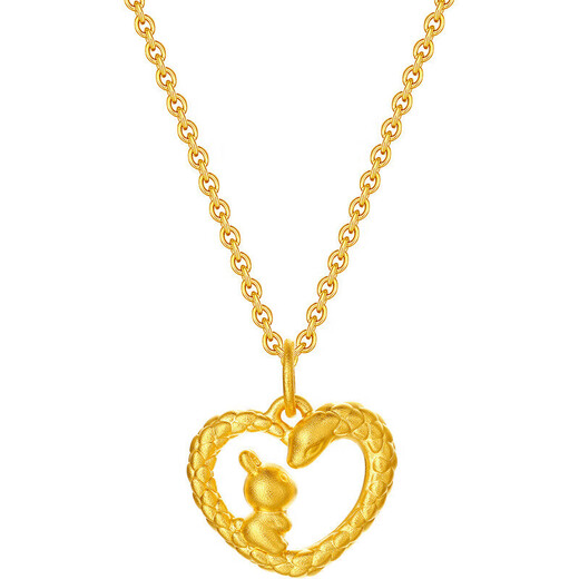 Chow Tai Fook gold pendant for girls, snake pendant, birthday gift for girlfriend, gift for wife, zodiac snake pendant