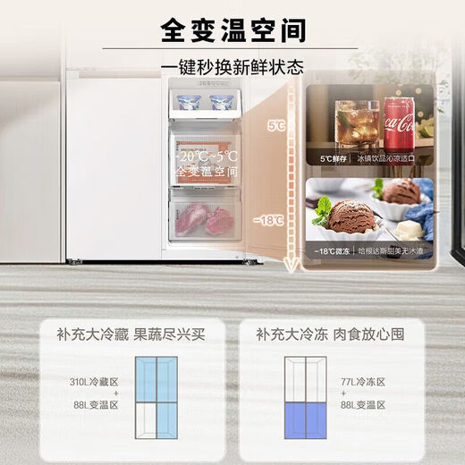 Tongshuai refrigerator 475 liters LTD-508WL1U1 four-door ultra-thin built-in dual-frequency EPP ultra-clean system for home use four-seven-5# embedded# kuhsk9879 830mm*1900mm*594mm