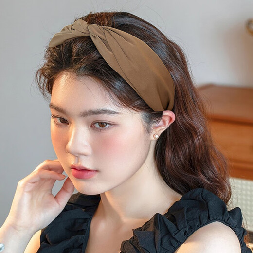 Face-showing small headband, French satin wide-brimmed headband, non-slip hair accessories, headband, flower hair accessories, black headband