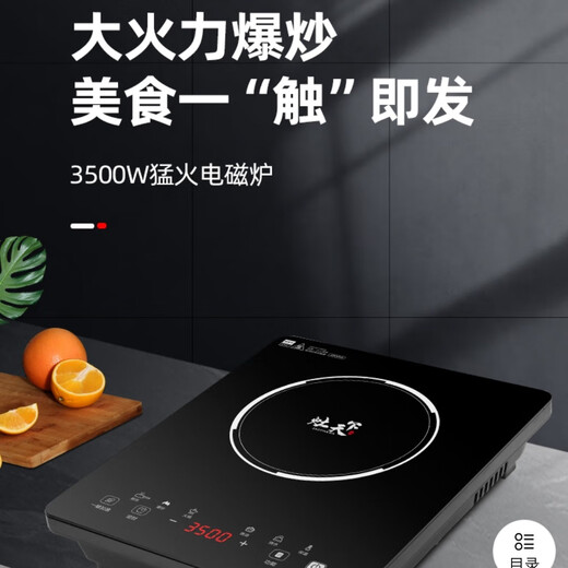 Poêle World Stove World Induction Cuiseur à induction Cuiseur 3500W Tube à double fonction allemand de haute puissance 3519T-GM05 3519T-GM05