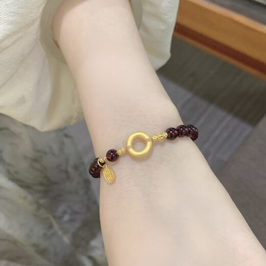 Chili New Gold Safety Bracelet Women's Gold 999 Small Gold Bead Bracelet as a Chinese Valentine's Day Gift for Girlfriend and Wife Main Picture Bracelet