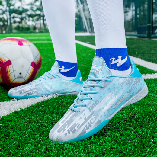 Double star football shoes Falcon AG long spikes for teenagers, primary school students, adults and children, sports competition training special sneakers, moonlight broken spikes 38