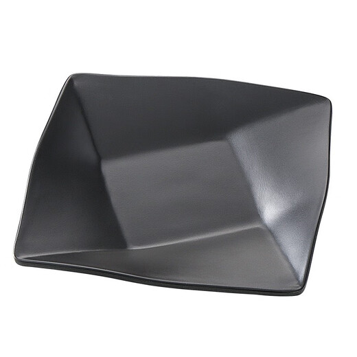 Placa de vajilla de metamina Catering Snack Plate Barbacoa Barbacoa Potes de marihuana caliente Platos fríos Arroz frito Placa negra Placa de plástico LJP1098 Media caja 36 Piezas