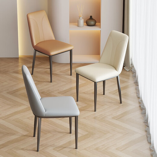 
Fuxi Linmen 2025 new dining table and chairs light luxury home dining chairs modern simple dining table stools hotel restaurant commercial back crown chair * 4 handfuls Y1047#