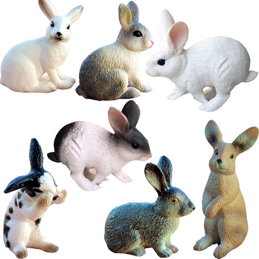 Milan Children's Toy Simulation Farm Animal Modèle Animal Bunny Géant grand lapin blanc Migro Micro Landscape Gift M-1381 Standing Dooping Ear Rabbit