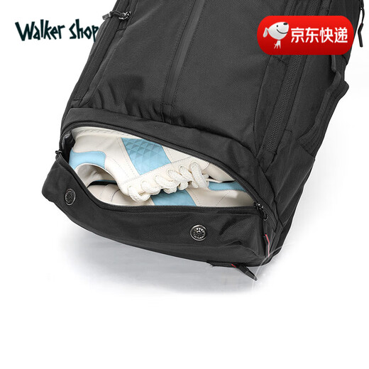 Walker Shop品牌新款双肩包男款商务通勤出差超大容量旅行包轻便男士背包 灰色 19寸