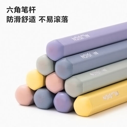 Deli NS724 Newse 10 boxed colored pencils Student and children's painting coloring brush drawing pencils Black wood pencils (10 packs) HB