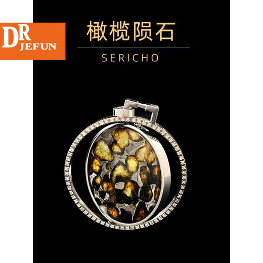 DRJEFUN natural olive meteorite genuine Tiantie pendant Sericho girls and boys niche light luxury jewelry gifts specially shot