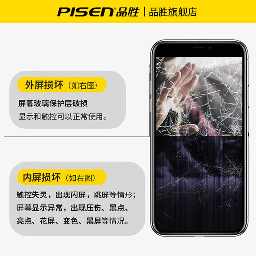 PISEN is suitable for iPhone11 mobile phone screen assembly, Apple 12promax internal and external screen, xsmax, repair xr screen, 13pro replacement, X LCD, 14promax repair, 15pro/