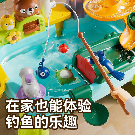 趣然儿童洗碗机循环出水宝宝洗手盆电动厨房洗菜池益智仿真过家家玩具 【电动款】绿色火山喷雾洗碗机