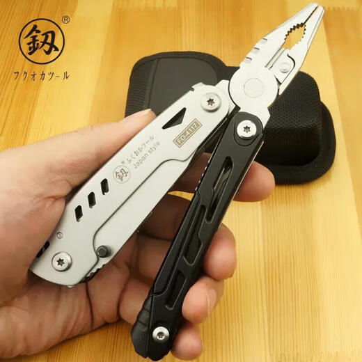 Fukuoka Tools Home Multifunctional Outdoor Survival Combination Pliers Scissors Outdoor Adventure Portable Set 11-in-1