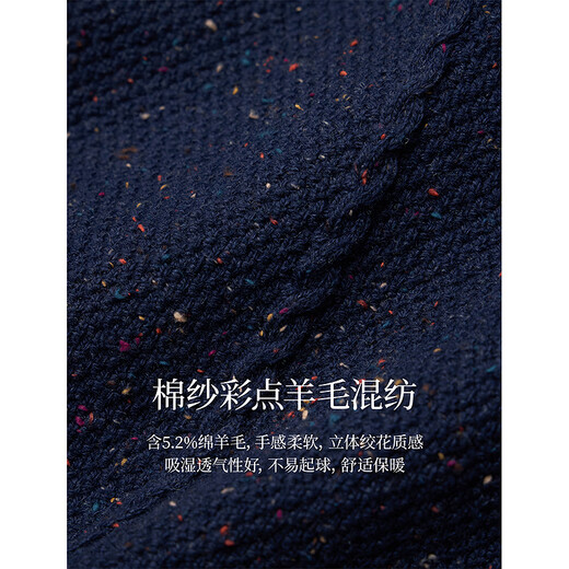 
Inman College Style Cable Color Points Layered Knitted Vest 2025 Autumn Women's New Retro Vest Sweater Dark Blue M