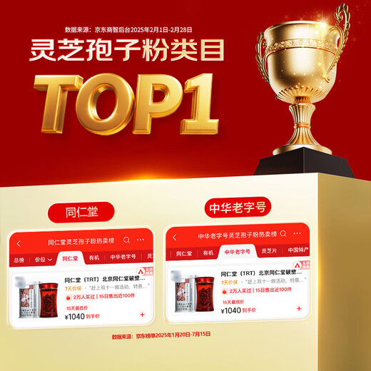 同仁堂（TRT）北京同仁堂破壁灵芝孢子粉胶囊60粒增强免疫力正品探病术后礼品 【新效期60粒*6瓶】-90天量
