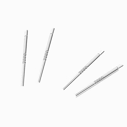 Eve Lauder S999 Pure Silver Earrings Ear Stud Ear Hole Stick Ear Hole No-Pick Female Simple Invisible Tremella Needle New Ear Piercing Students Anti-Blocking 11mm Tremella Stick (10 Pack) - Suitable for Thin Ear Lobes