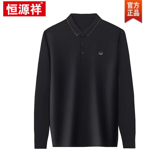 Camiseta de manga larga de lana para hombres Hengyuanxiang Summer Camiseta de polo de manga larga de manga larga de talla grande y anciana