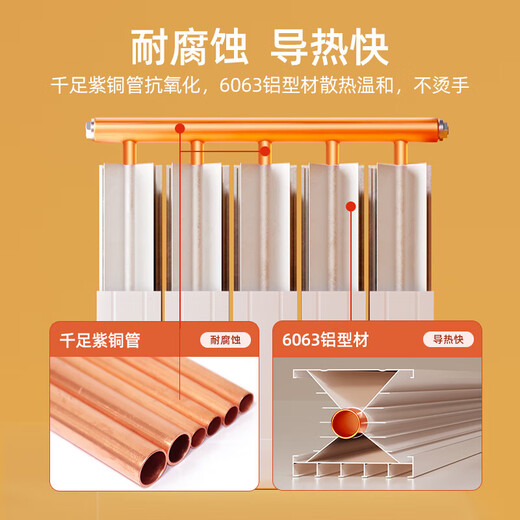 何佳功暖气片家用水暖 集中散热全屋采暖客厅卧室定制散热器铜 铜铝13575-高(起订) 300mm*3柱