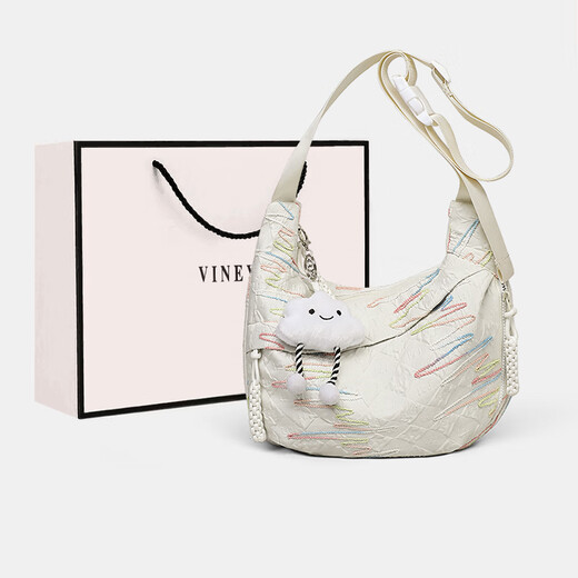 Viney-Einkaufstasche Frauenbeutel große Kapazität Crossbody Umhängetasche Brand Geburtstag Chinesischer Valentinstag Geschenk für Freundin und Frau [Beep] High-End Practical Aberarm Bag Light Luxus modische und vielseitige Pendler-Leinwandtasche