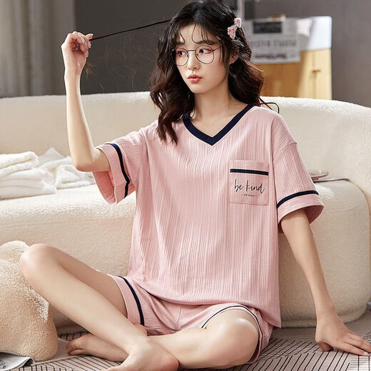 LEXI BEIYA Summer estilo coreano pijama lindo para el estilo delgado de mujeres para ropa para el hogar al aire libre 6630# 170 m [80-95Jin [Jin iguala 0.5 kg]]