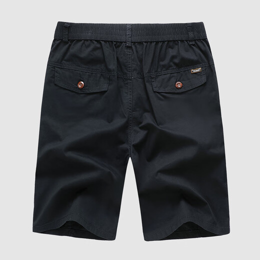 Red Dragonfly [Pure Cotton] Men's Shorts Wear Alphabet Embroidered Elastic Waist Mid-Pants Dad's Pants Q9871 Bean Green XL _ Suitable for 100-125 Jin [Jin equals 0.5 kg]