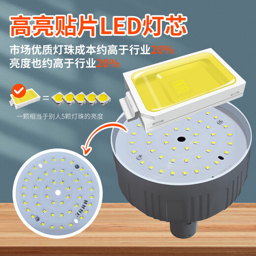 JINGGONG Rechargeable Emergency Lighting LED Bulb Wiring-Free Ultra-Long Life Mobile Outdoor Night Market Power Outage Camping Light 40W White Light