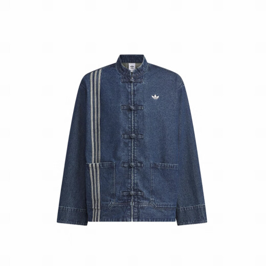 阿迪达斯 （adidas）蛇年新年款情侣新中式牛仔运动唐装外套JY8275JZ9928 蓝色JZ9928  XXS